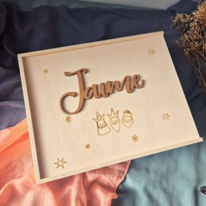 Caja de Madera Personalizada para Regalos de Reyes Magos