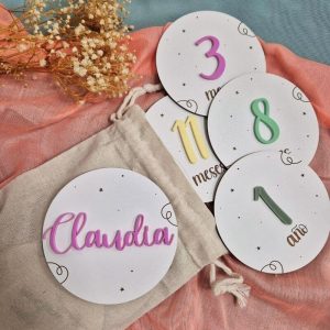 Cumplemes personalizado para bebé con color