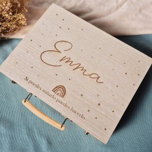 Maletín de Pinturas de Madera Personalizado para Regalo