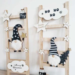 Escalera Decorativa Navideña con Estrellas Personalizadas
