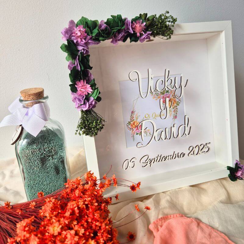 Pack Ritual de Arena para Boda con Flores Preservadas