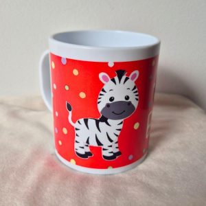 Taza Infantil para Guardería – Modelo Cebra Personalizada