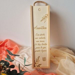 Caja para botella de vino personalizada - Para testigos