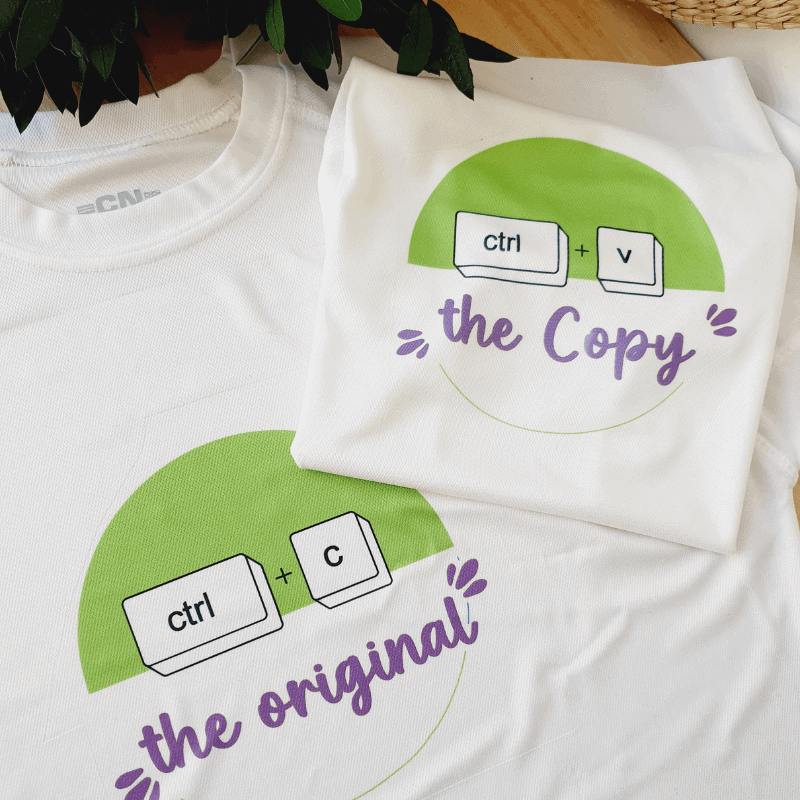 Camiseta para Padres - The original y The Copy