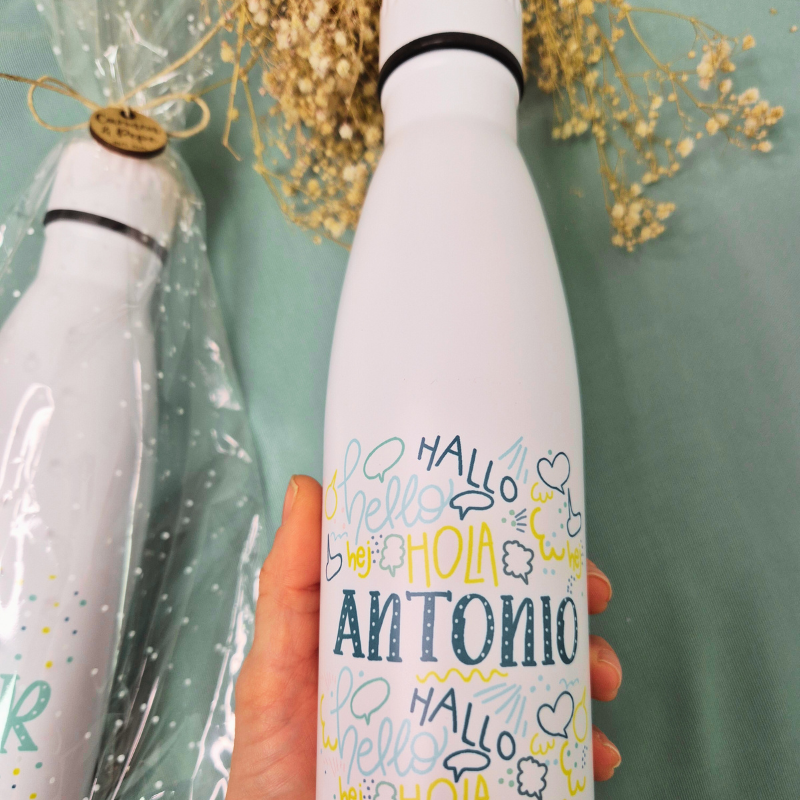 Botella Nombre Hello