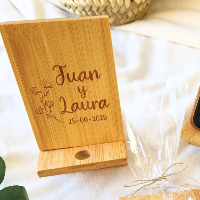 Soporte de Móvil Personalizado - Modelo Boda
