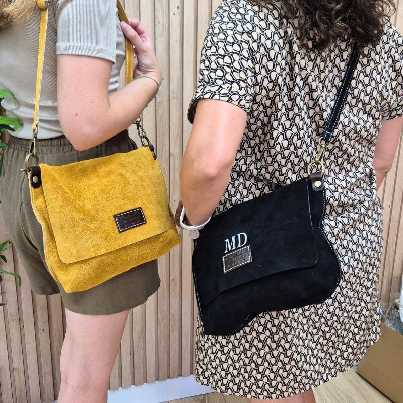 Bolso María - Bandolera de Serraje con Solapa - Imagen 8