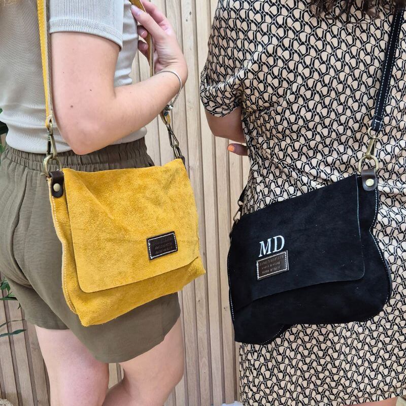 Bolso María - Bandolera de Serraje con Solapa