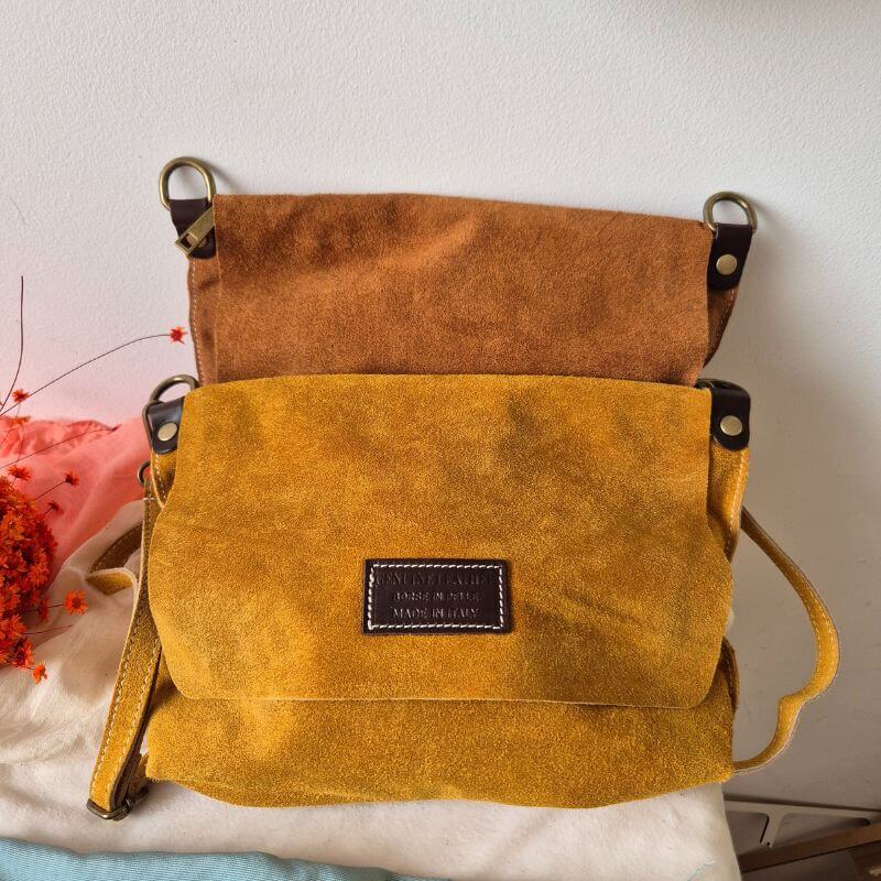 Bolso María - Bandolera de Serraje con Solapa - Imagen 7