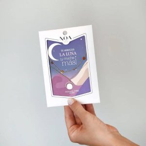 Colgante de acero dorado - Luna
