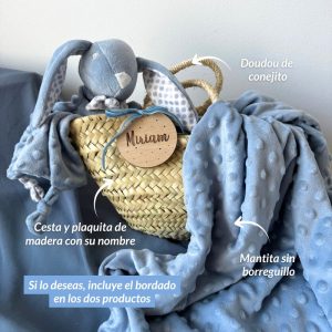 Cesta para bebé personalizada - Conejito
