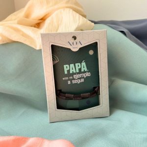Pulsera de cuero marrón - Papá eres mi ejemplo