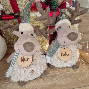 Reno Navideño Sujetapuertas Personalizado