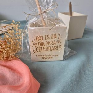 Portalapices de madera personalizado regalo boda