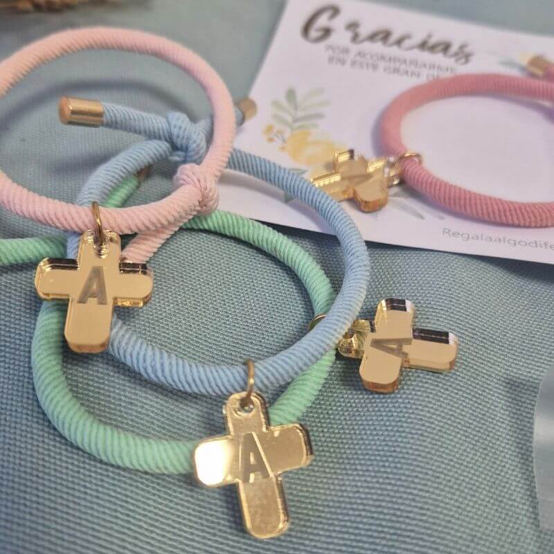 Pulsera personalizada con cruz - Imagen 2