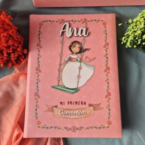 Libro de Firmas para Comunión Personalizado - Niña - Modelo Columpio
