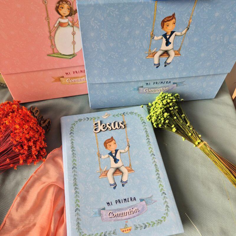 Libro de Firmas para Comunión Personalizado - Niño - Modelo Columpio - Imagen 3