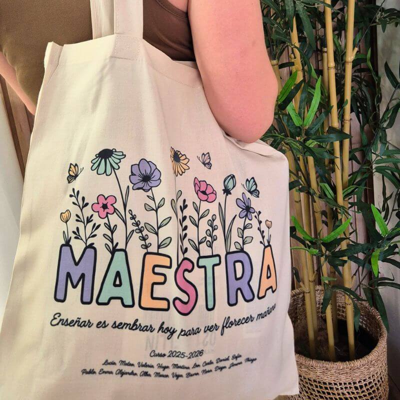 Totebag Personalizada para Profesoras - Maestra - Imagen 3